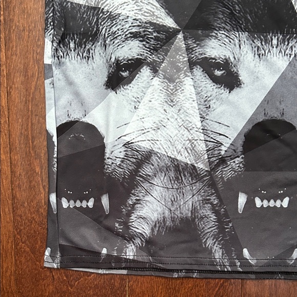 Civil Regime Black and Gray Wolf Bodycon Dress, Size Large, NWT - Picture 4 of 12